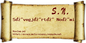 Sövegjártó Noémi névjegykártya